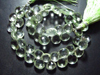 8 inches - Beautiful - Nice Green AMETHYST - Faceted Heart Briolett Nice Green Brazilian size - 7.5 - 8 mm approx